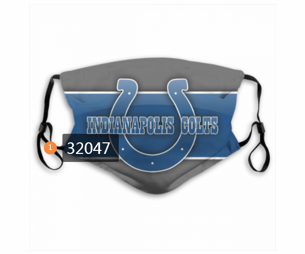NFL 2020 Indianapolis Colts 123 Dust mask with filter